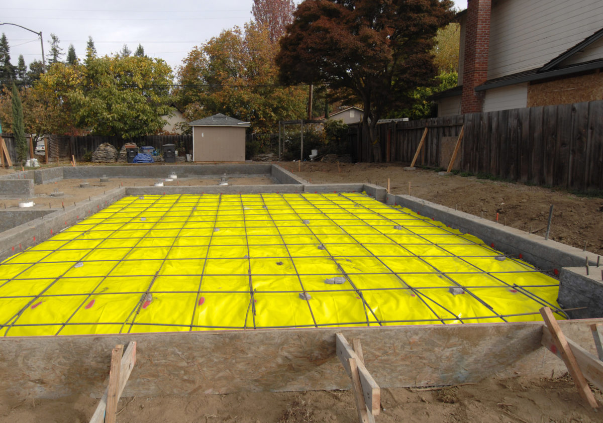 plastic under concrete slab